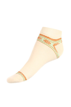 Women's low patterned socks. Material: 85% cotton, 10% polyamide, 5% elastane.