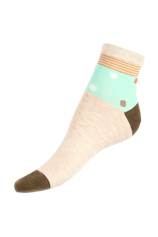 Women's colorful socks with polka dots