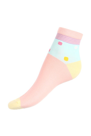 Polka dot colored socks. Material: 85% cotton, 10% polyamide, 5% elastane