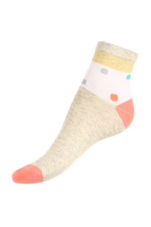 Polka dot colored socks. Material: 85% cotton, 10% polyamide, 5% elastane
