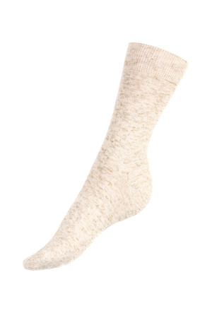Monochrome classic socks for women. Material: 60% cotton, 25% linen, 15% polyamide