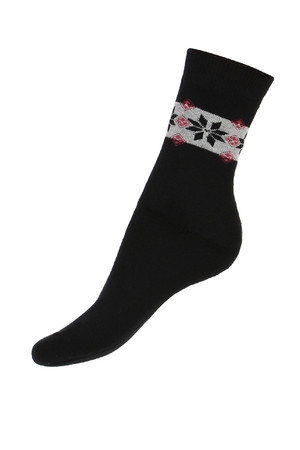 Thermo socks with pattern. Material: 85% cotton, 10% polyamide, 5% elastane