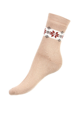 Thermo socks with pattern. Material: 85% cotton, 10% polyamide, 5% elastane