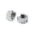 Small earrings rings with rhinestones stainless steel