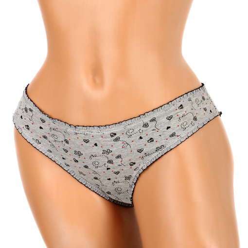 Cotton women's panties with polka dots
