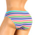 Women's cotton panties with neon stripes