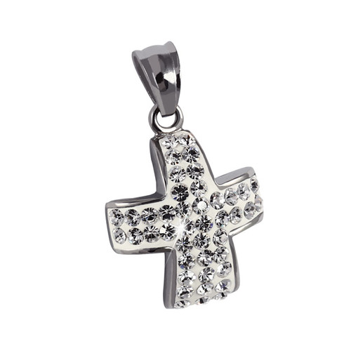 Glittering cross pendant