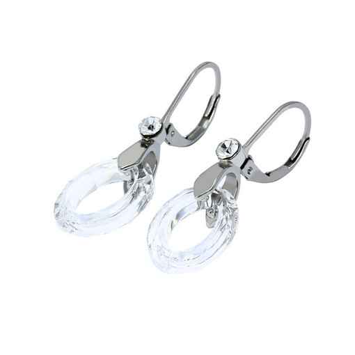 Earrings clips from surgical steel clear rings
