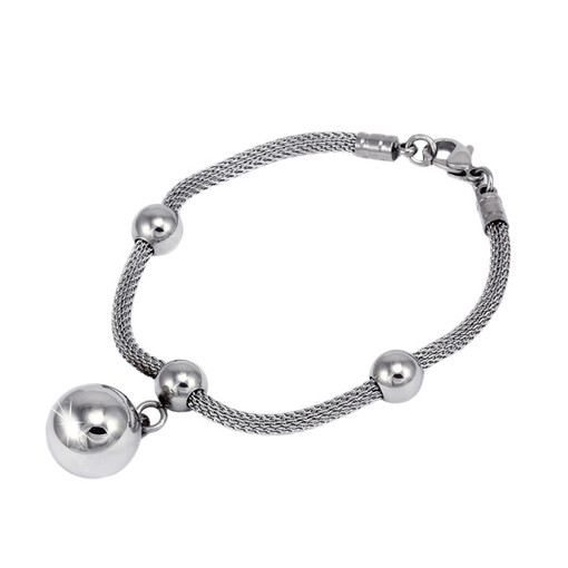 Surgical steel bracelet with balls
