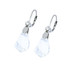 Stainless steel earrings with clear stone