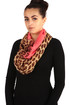 Circular ladies scarf leopard print