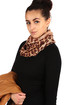 Circular ladies scarf leopard print