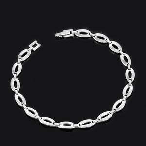 Women's decent surgical steel bracelet. Dimensions: width 6mm, mesh length 10mm, thickness 1mm, 21cm