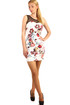 Short dress printed with flowers