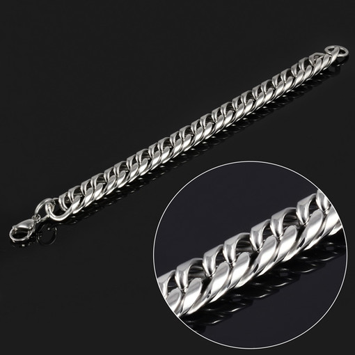 Elegant surgical steel bracelet with twisted chain effect