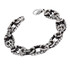 Surgical steel bracelet with snake pattern imitation