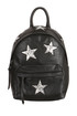 Small women's leatherette backpack with stars