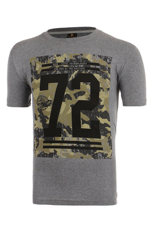 Men's t-shirt with printing, cotton. Material: 100% cotton