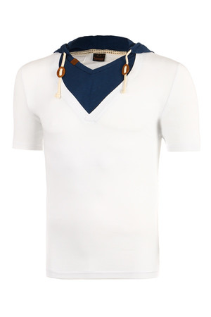 Men's cotton hooded t-shirt. Material: 90% cotton, 10% elastane