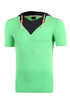 Men's two-color t-shirt hood and short sleeves