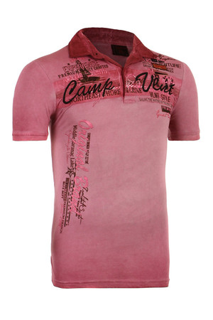 Men's shirt with lettering and collar. Material: 100% cotton