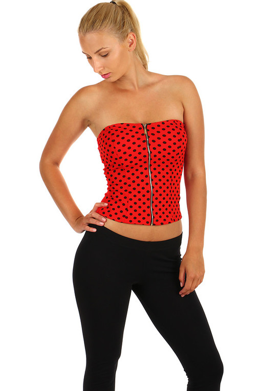 Women's corset top with zipper