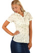 Women's cotton short-sleeved cotton blouse