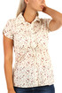Women's cotton short-sleeved cotton blouse