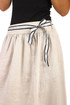 Long ladies linen maxi skirt pockets