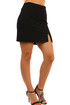 Women's short skirt with slit