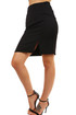 Women's social mini skirt with slit