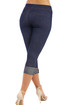 Women's 3/4 leggings denim style