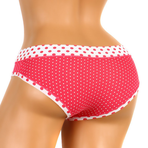 Cotton women's panties with polka dots