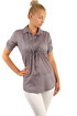Ladies cotton blouse with short sleeves
