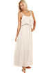 Maxi dress with lace straps