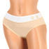 Two-color women's cotton panties with application