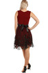 Evening dress tulle embroidered skirt