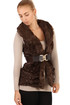 Winter quilted vest with fur