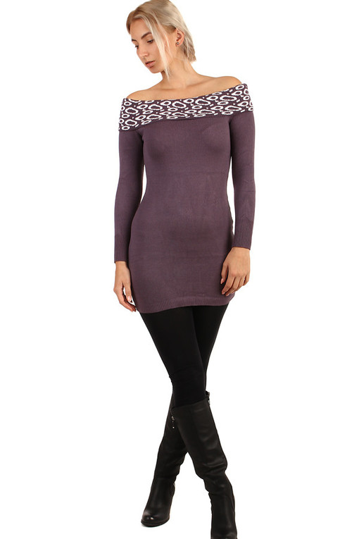 Women's long-sleeved knitted dress