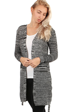 Long striped cardigan without fastening. Material: 95% polyester, 5% elastane Import: Turkey