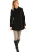Black ladies woolen coat