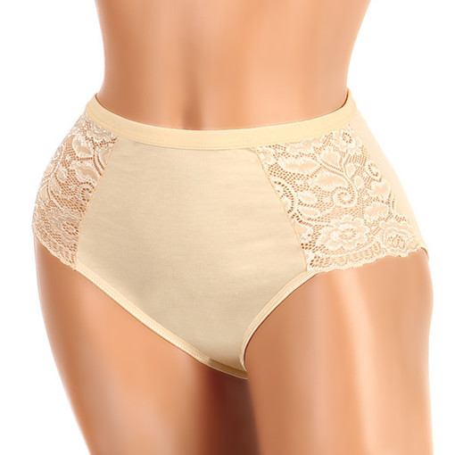 Women's cotton high-waist lace panties