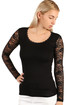 Women's t-shirt with lace sleeves