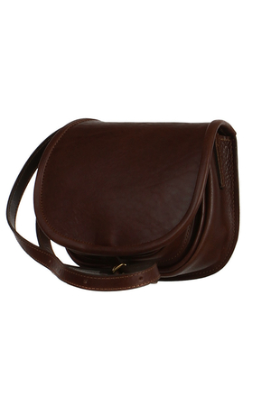 Handmade small hunting handbag made of genuine leather. lacquered natural leather for both men and women adjustable strap