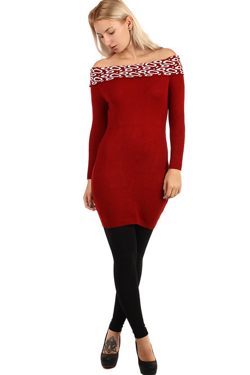 Women's long-sleeved knitted dress