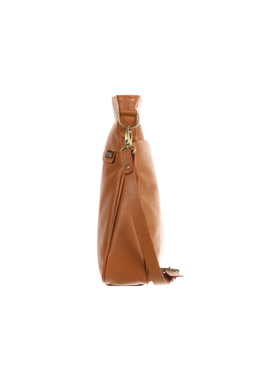 Spacious shoulder bag made of genuine leather