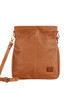 Spacious shoulder bag made of genuine leather