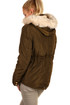 Women's winter parka with furry hood oversize