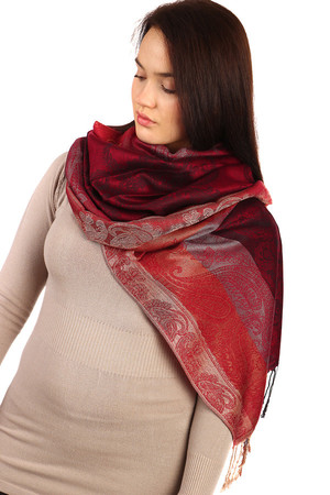 Long scarf - Pashmina. Great choice of colors and many ways to tie. Material: 90% viscose, 10% polyester