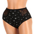 Women's cotton lace panties printed with flowers and high waist